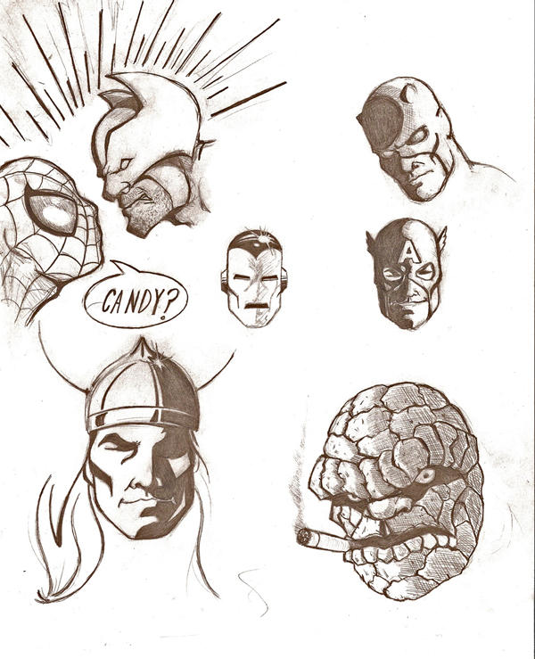 Marvel Faces by al305sr on DeviantArt