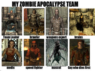 My Skyrim Zombie Apocalypse Team