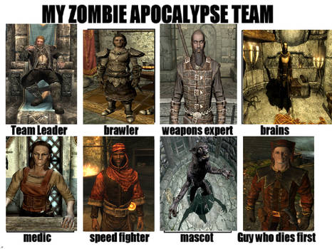 My Skyrim Zombie Apocalypse Team