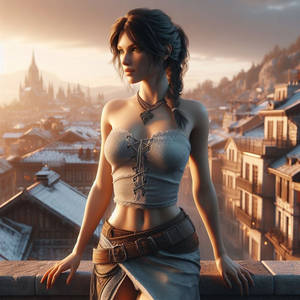 Lara Croft Taking In The View