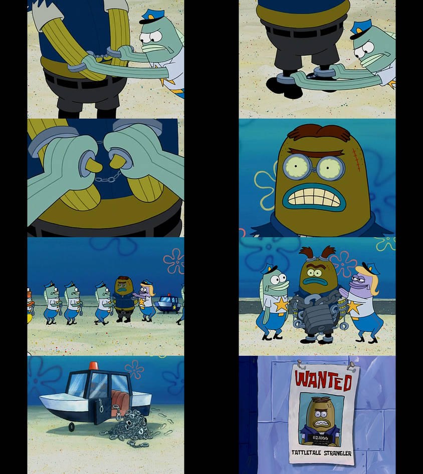 Deviantart Invisible Strangler Spongebob Cuffing the STrangler by Mdwyer5 on DeviantArt