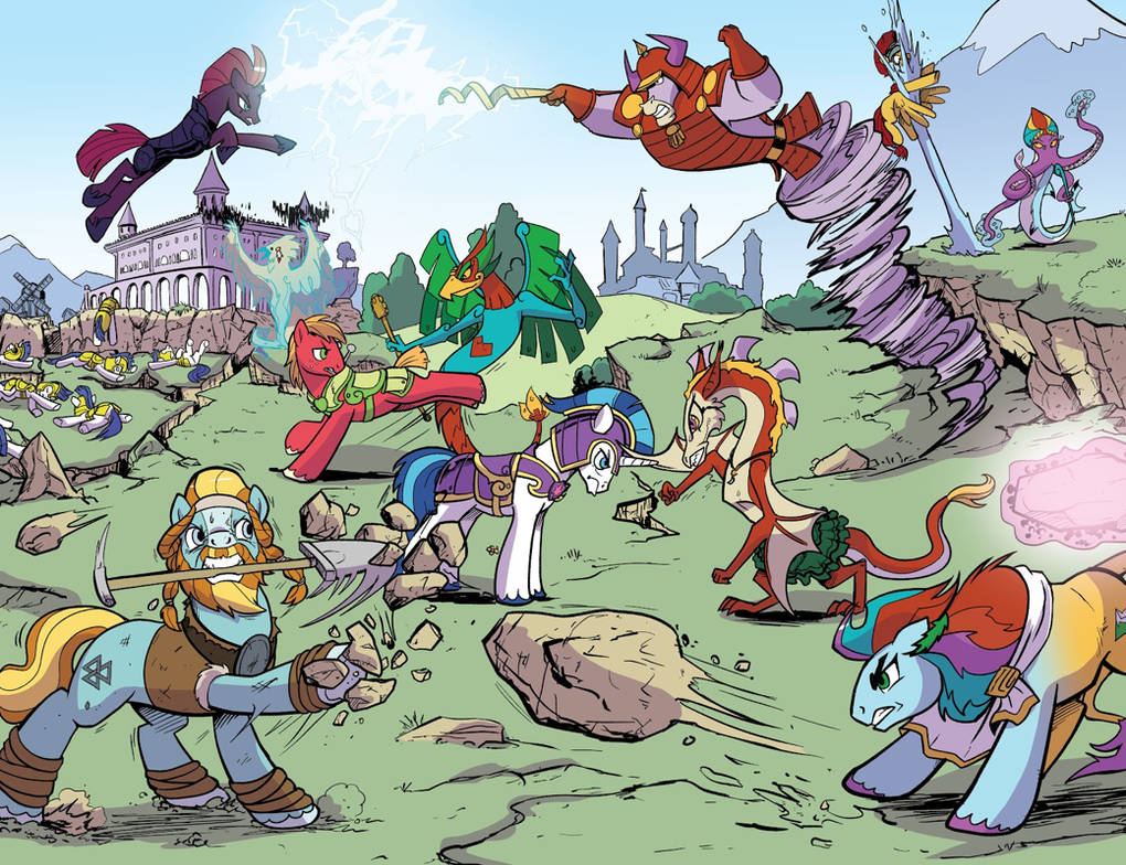 MLP Battling the Knights of Harmony by Mdwyer5 on DeviantArt