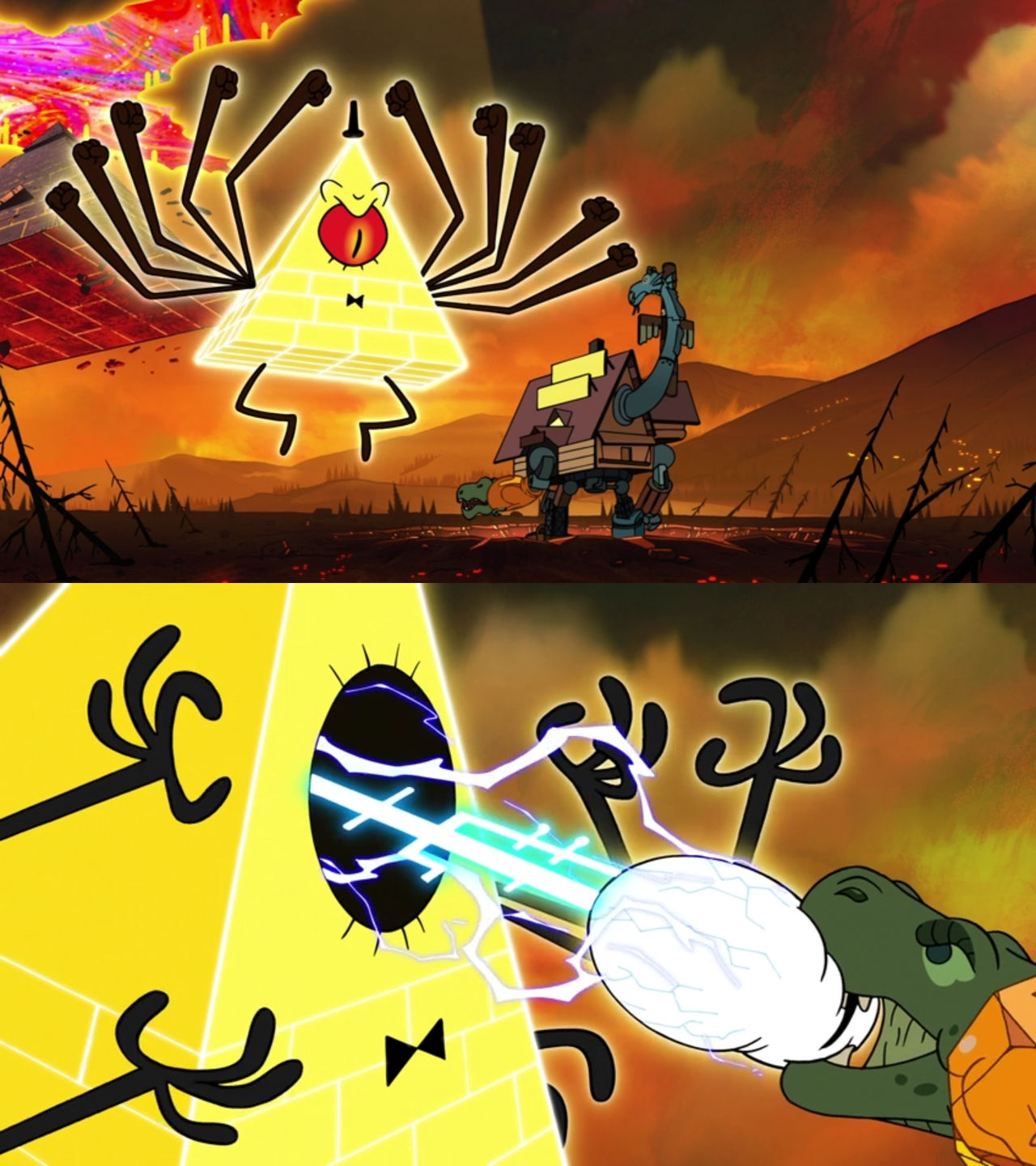 Gravity Falls Battling Bill Cipher by Mdwyer5 on DeviantArt