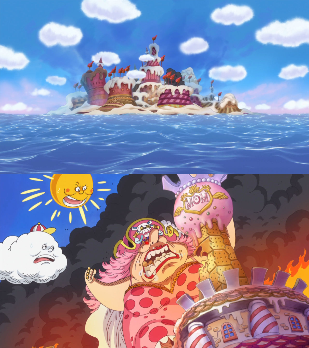 OC) Wholecake Island in the OG Anime Style : r/OnePiece