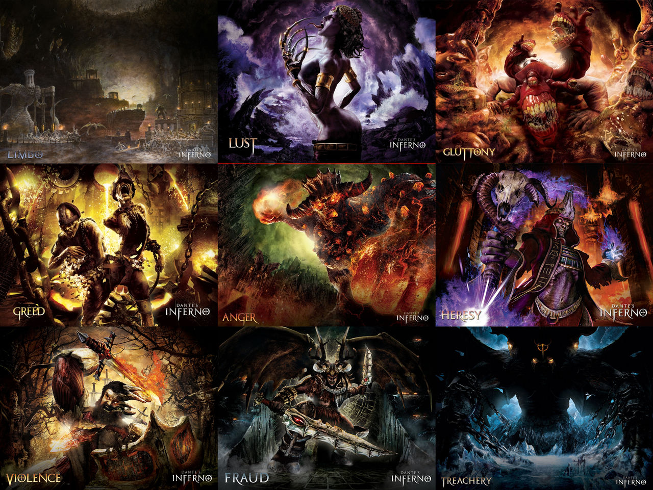 Dante's Inferno The Nine Circles Of Hell by REDVAMPIRE120652 on DeviantArt