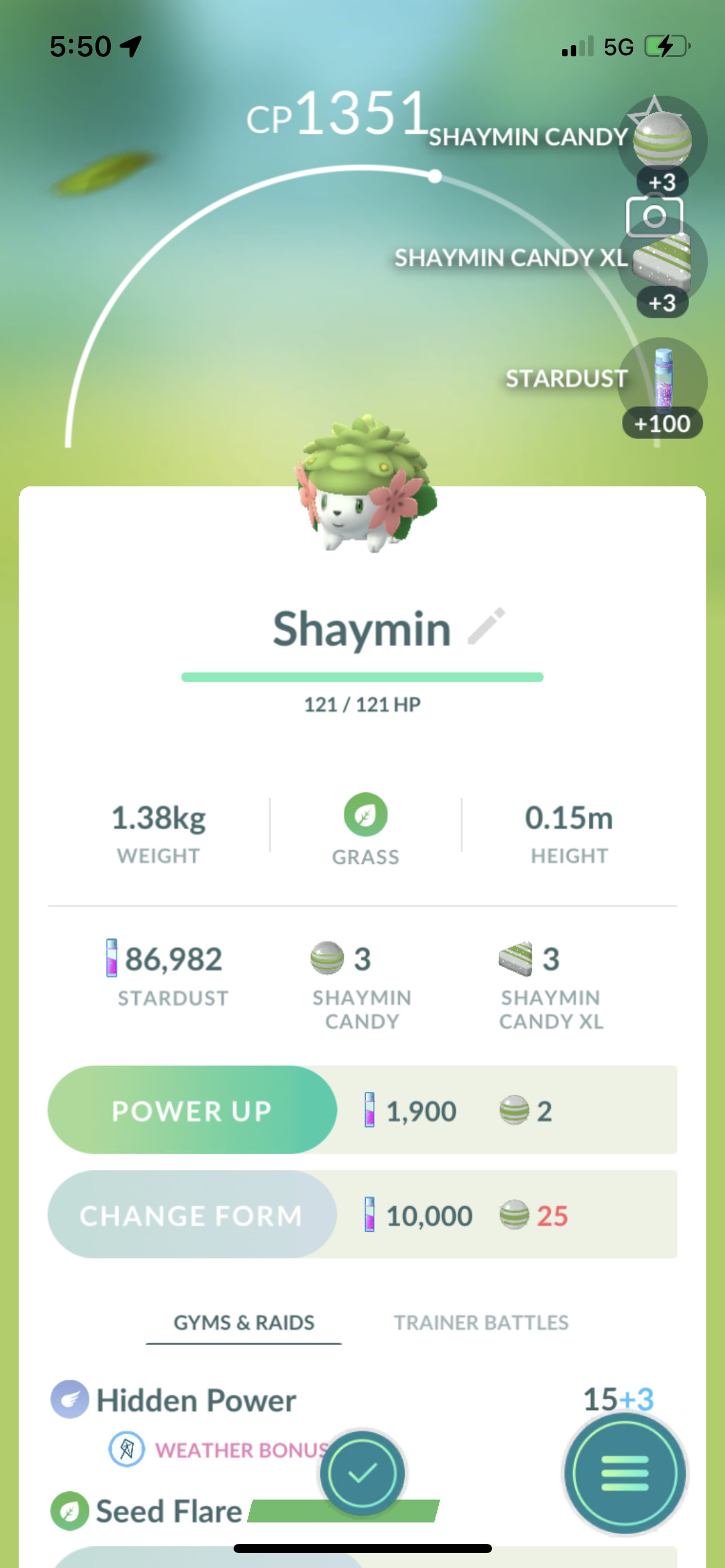 I caught Shaymin on Pokemon Go by jonwii on DeviantArt