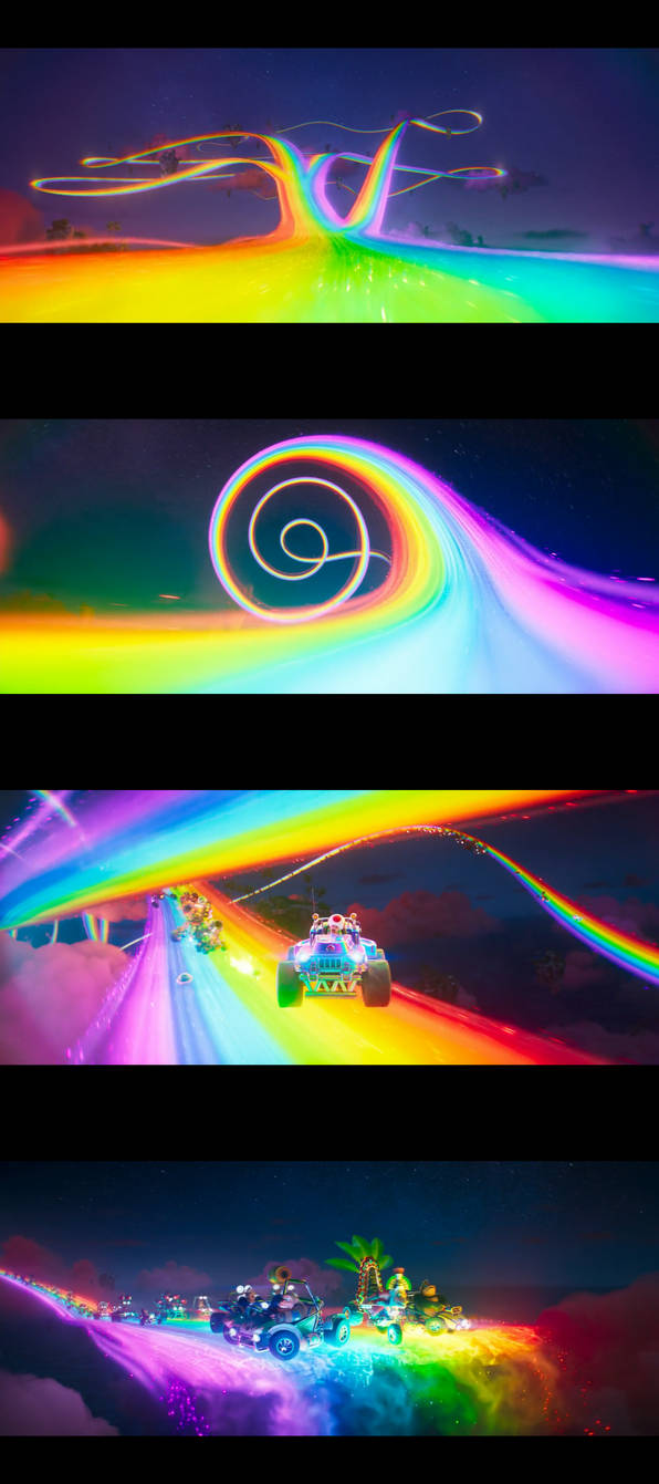 Rainbow Road Coloring Page