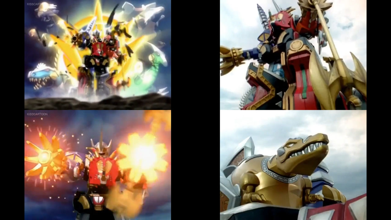 Valkasaurus Megazord Power Rangers Dino Thunder Mezodon Megazord
