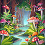 Happy Colour Stream and Mushrooms