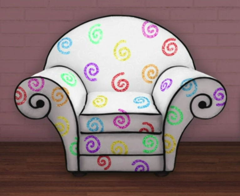 Blue's Clues White and Swirled Thinking Chair by Mdwyer5 on DeviantArt