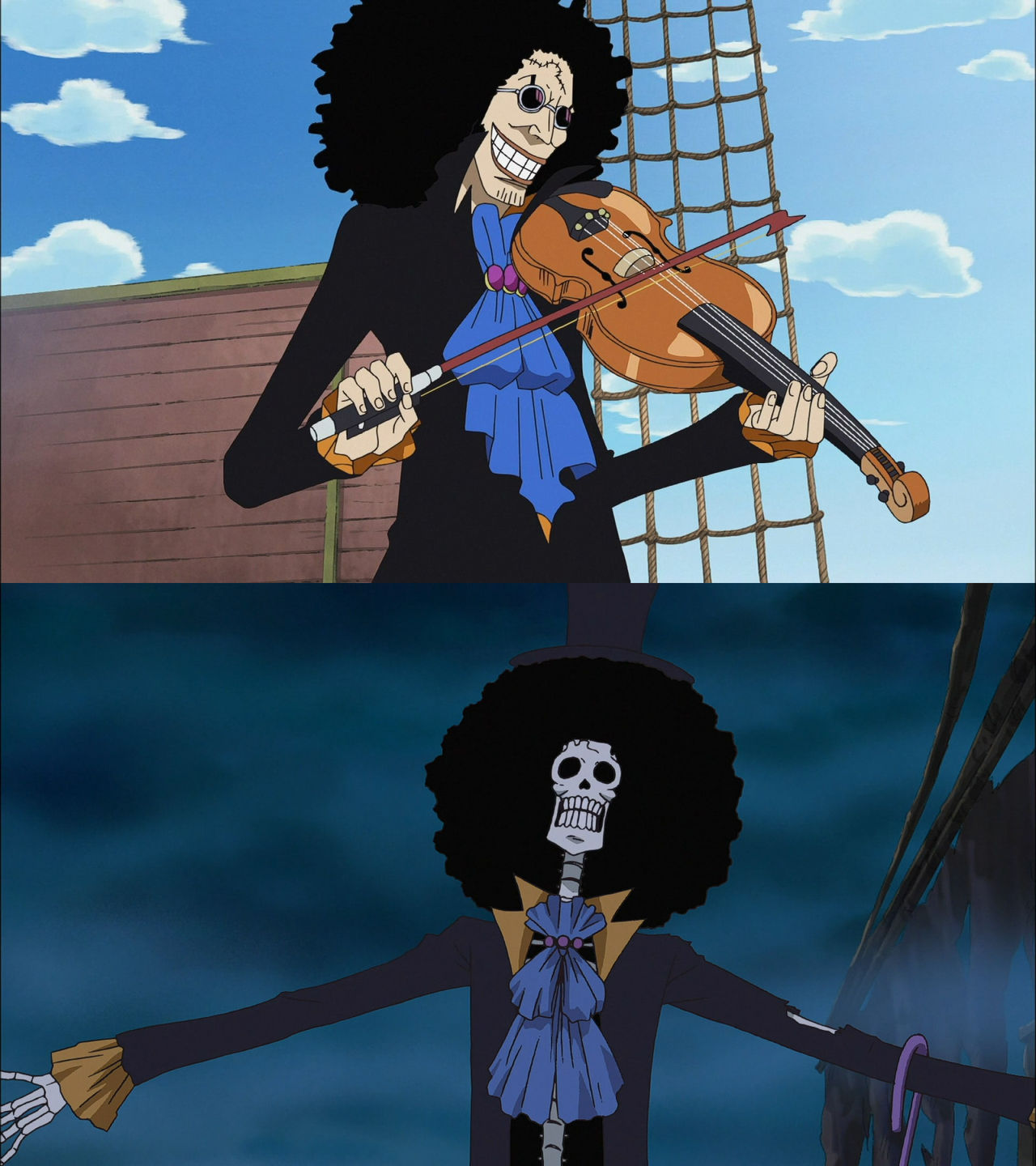 Does Brook Get His Shadow Back One Piece Brook Before and After by Mdwyer5 on DeviantArt