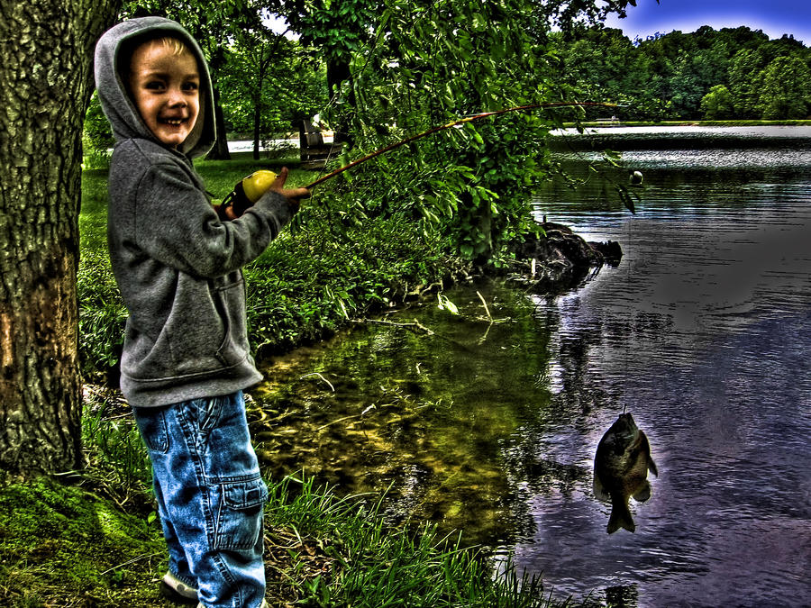 My sons 1st fishing adventure