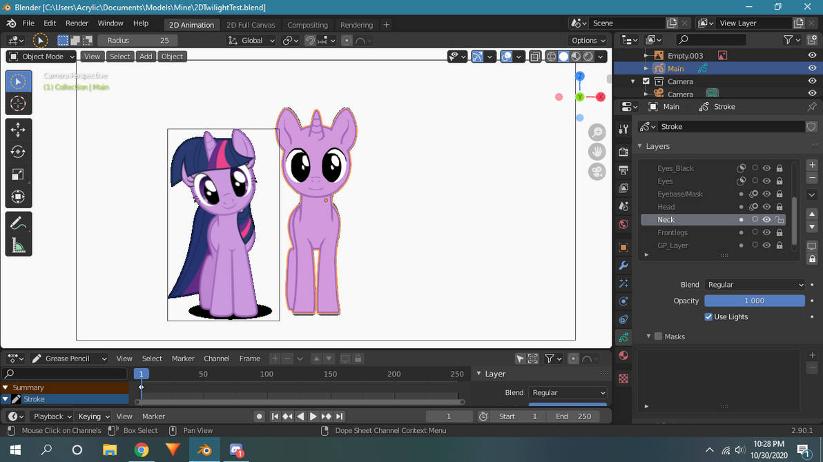 2D Blender Pony Rig (WIP) by NeuroNexYT on DeviantArt