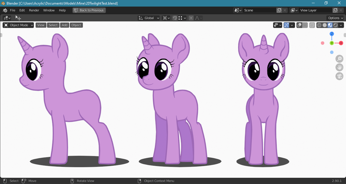 2D Blender Pony Rig (WIP2) by NeuroNexYT on DeviantArt