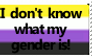 I Don't Know What My Gender Is! Stamp [F2U]