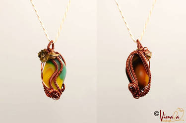 RANA - Wire Wrapped Jewellery Necklace Pendant