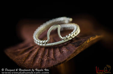 Shark Fin Ring - Silver Wire Woven Ring