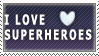 i love superheroes stamp by Roux-m