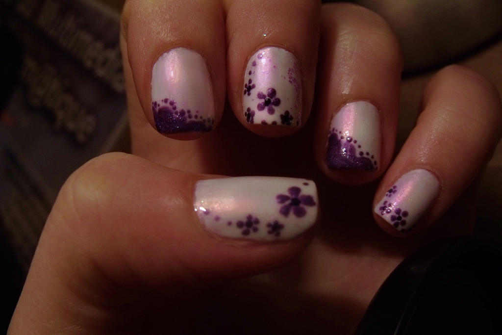 purple and white nail art by Pttcrab on DeviantArt purple and white nail art by Pttcrab on DeviantArt