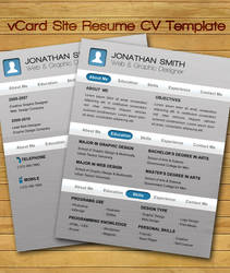 vCard Site Resume CV Template