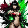 Vampirella Black And Green Fantasy Character So 0