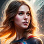 Supergirl Lightnings Arround Her Nice Perfect Face