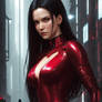 Matrix Movie Dystopia Woman In Red Dress Detail 0