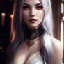 Beautiful Gorgeous Vampire Woman Silver Hair St 3