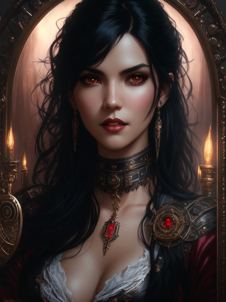 Beautiful Gorgeous Vampire Woman Black Hair Ste 0 by arrojado on DeviantArt