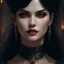 Beautiful Gorgeous Vampire Woman Black Hair Vic 2