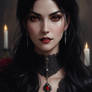 Beautiful Gorgeous Vampire Woman Black Hair Vic 3 