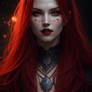Beautiful Gorgeous Vampire Woman Red Hair Vikin 2
