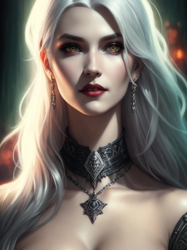 Beautiful Gorgeous Vampire Woman Silver Hair Vi 0 by arrojado on DeviantArt