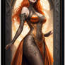 Tarot Card The Tower beautiful sexy woman orang 1