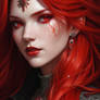 B90E0A crimson red hair beautiful ghost woman a 2