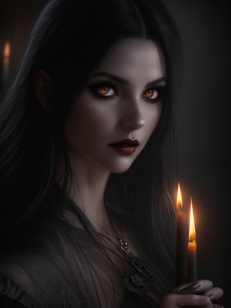 A mysterious vampire woman in shadows illuminat 0b by arrojado on ...