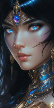 Black Hair Beautiful Avatar Woman Glowin 2