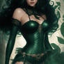 Dark Green Hair Yule Woman Beautif 2