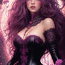 Fuscia Hair Yule Woman Beautiful A 0