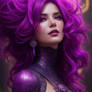 Earth Element Beatiful Woman magenta hair 1