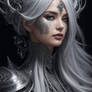 Earth Element Beatiful Woman silver hair 1