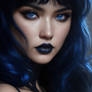 Dark Blue Hair Gothic Beautiful Se 0 (1)