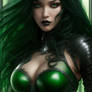 Dark Green Hair Gothic Beautiful S 2