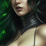 Dark Green Hair Gothic Beautiful S 2 (1)