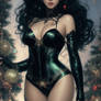 Black Hair Christmas Tree Woman Be 0