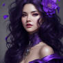 Dark Violet Hair Present Box Queen 0