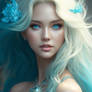 Blonde Hair Aqua Woman Dark Makeup 2