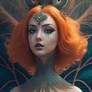 Attractive Peacock Woman Orange Hair Wide 3 (1)