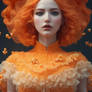 Attractive Popcorn Woman Orange Hair 2