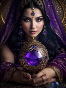 Attractive Mysterious Fortune Teller Gypsy Woman B